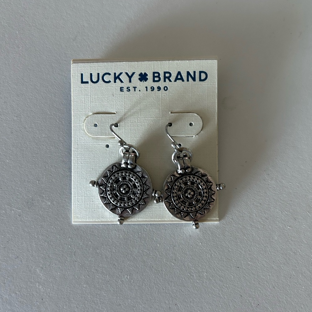 Lucky Brand Intricate Silver Earrings